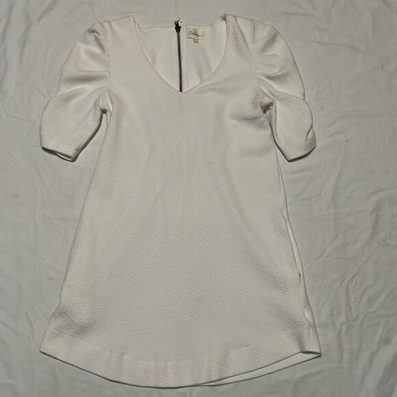 Short White Deletta Anthropologie Dress/Tunic with Pockets - Picture 1 of 9